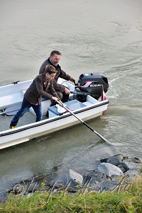 navigators of a motor boat