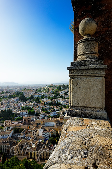 view from the roof to the Albaicin Hill