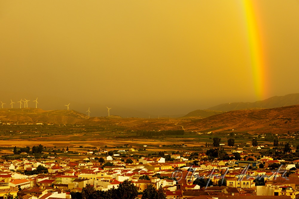 rainbow over the mountains