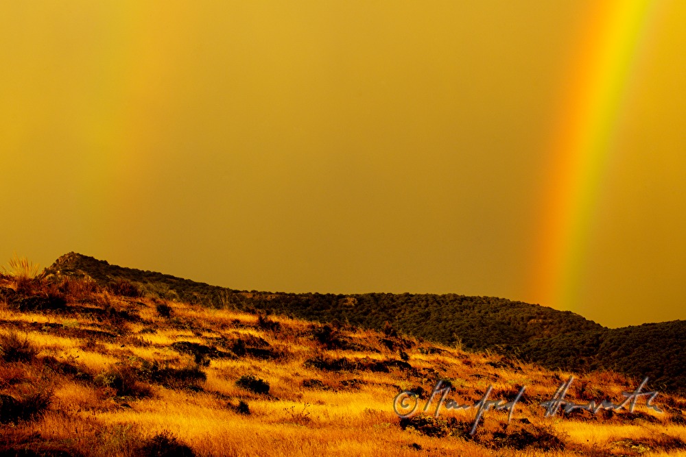 rainbow over the mountains