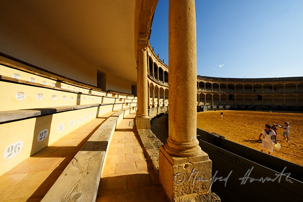 echelons of the bullfight arena