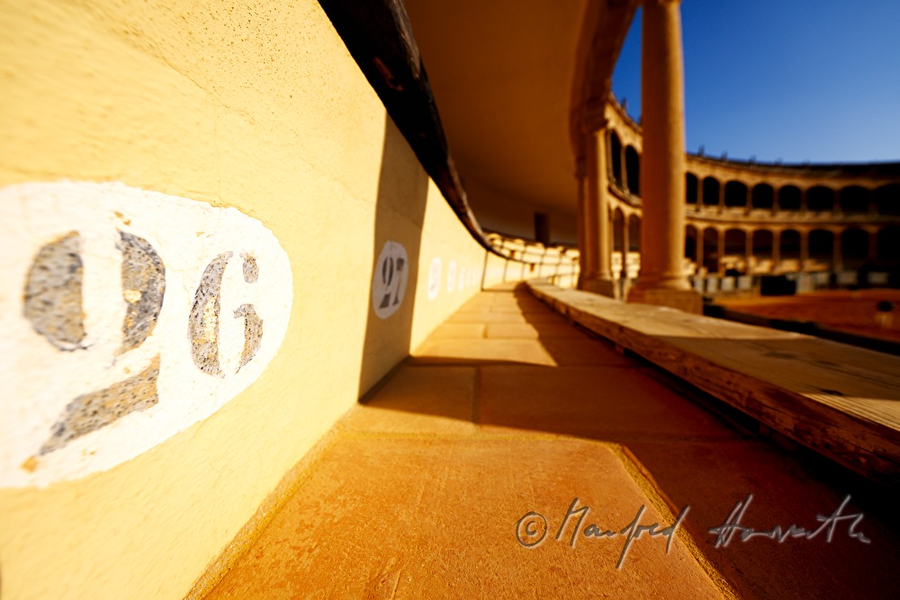 echelons of the bullfight arena