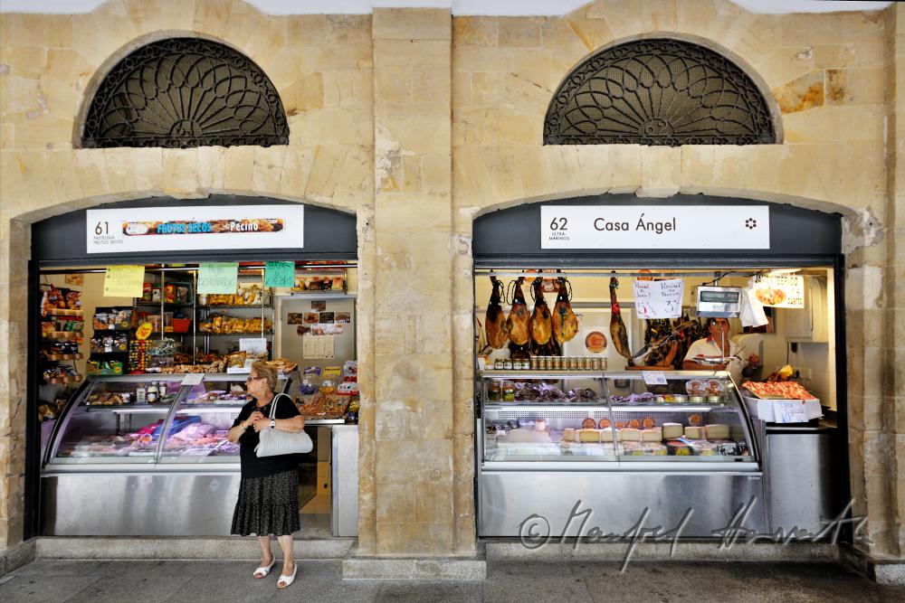fancy food store in the market hall