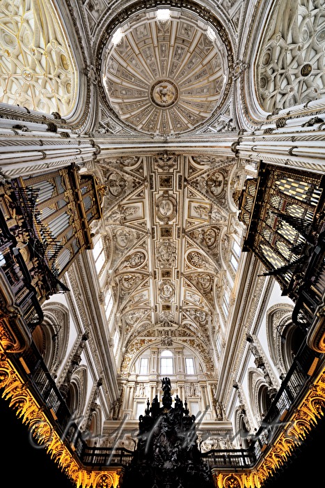 cupola of the catholic church built in the mosque
