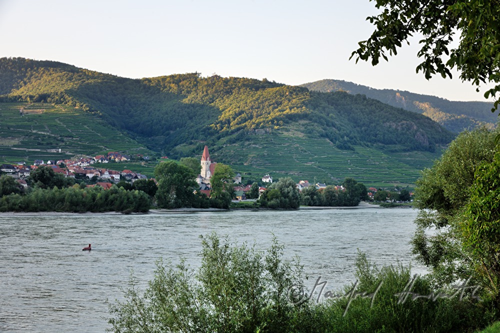 view from the ferry station St. Lorenz