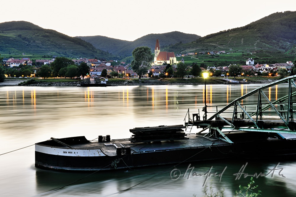 view from the ferry station St. Lorenz