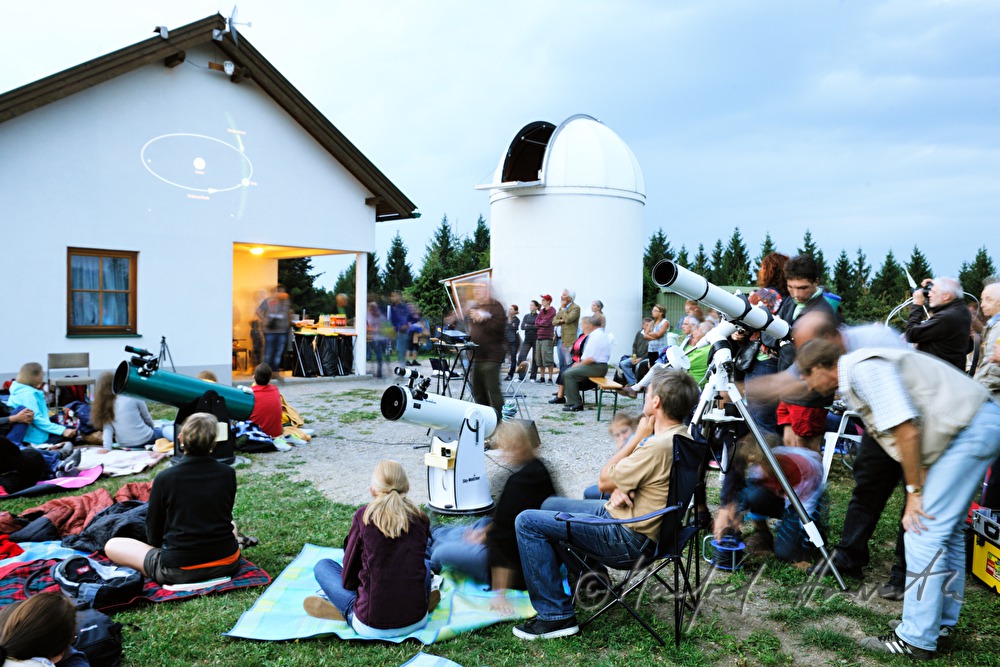 star watchers camping near the observatory