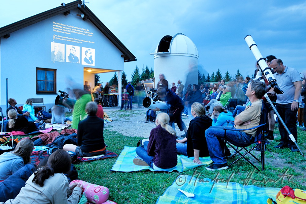 star watchers camping near the observatory