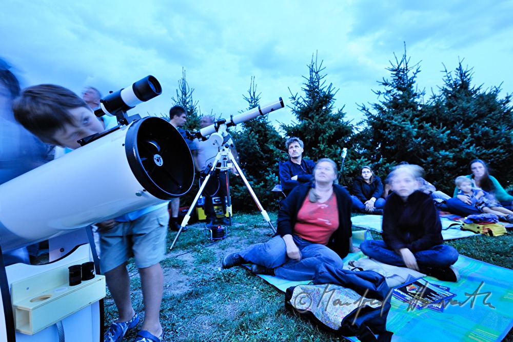 star watchers camping near the observatory