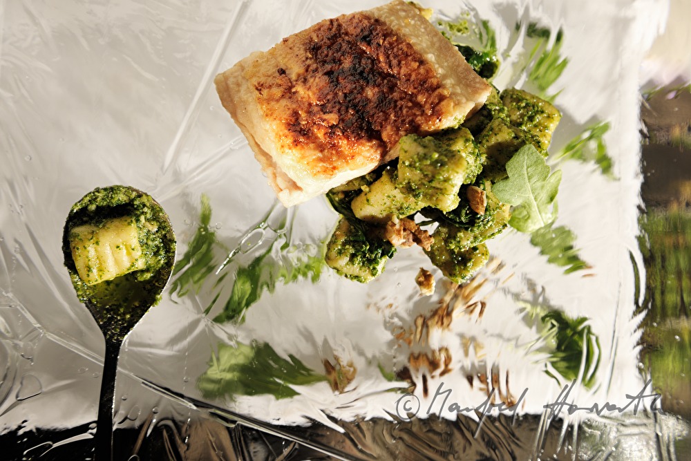 fish dish: pike perch with sweet chilli cabbage