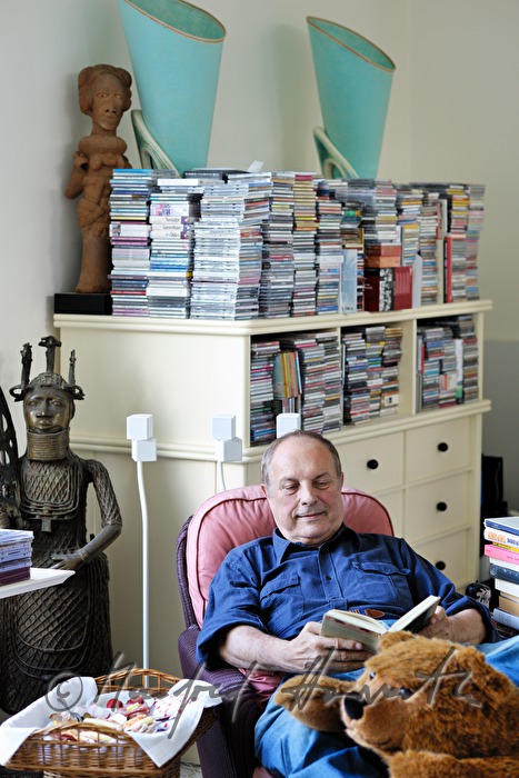 the painter CL Attersee in his studio