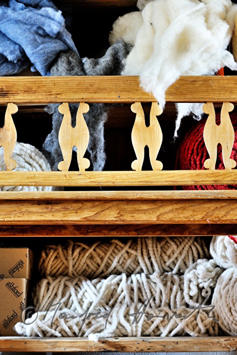 wool and felt in the workshop of the textile artist