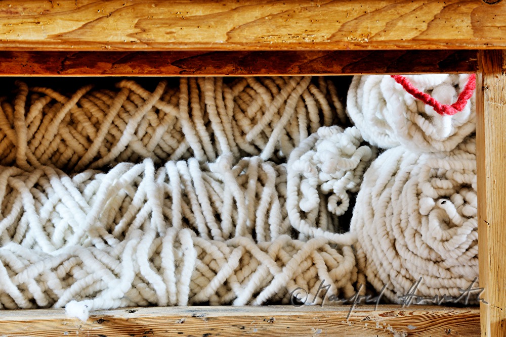wool and felt in the workshop of the textile artist