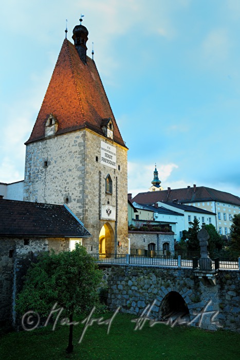 medieval city wall and old town