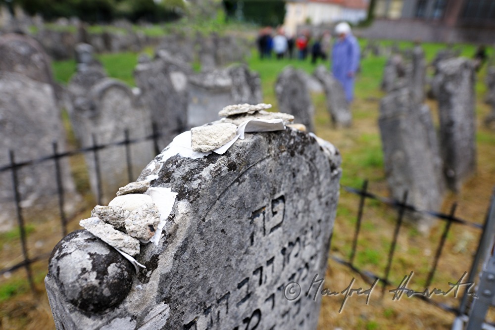 toppled gravestones at the jewish cemetery