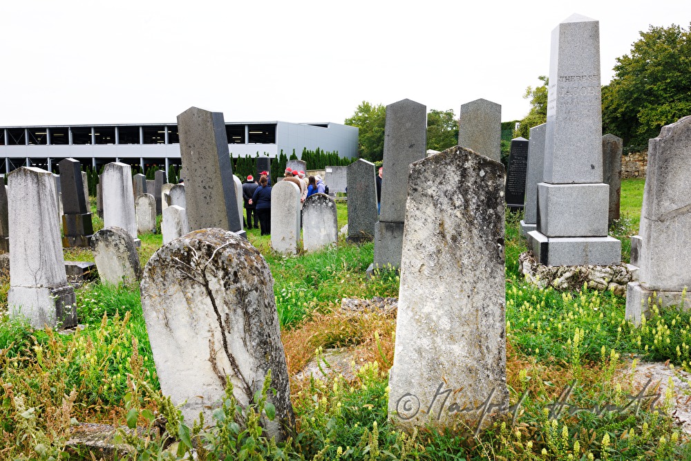 toppled gravestones at the jewish cemetery