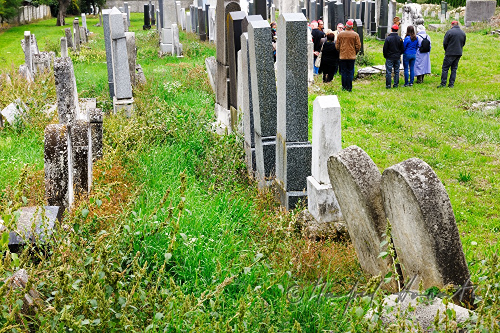 toppled gravestones at the jewish cemetery