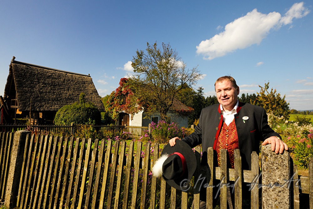 must farmer Toni Distelberger in his special dress