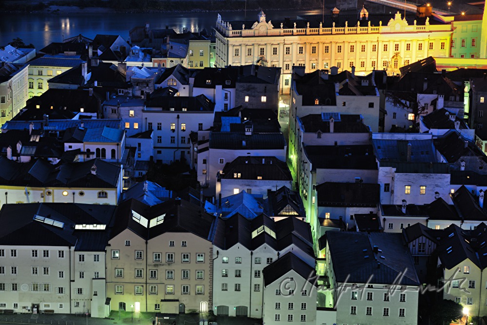 view over the city towards the old city