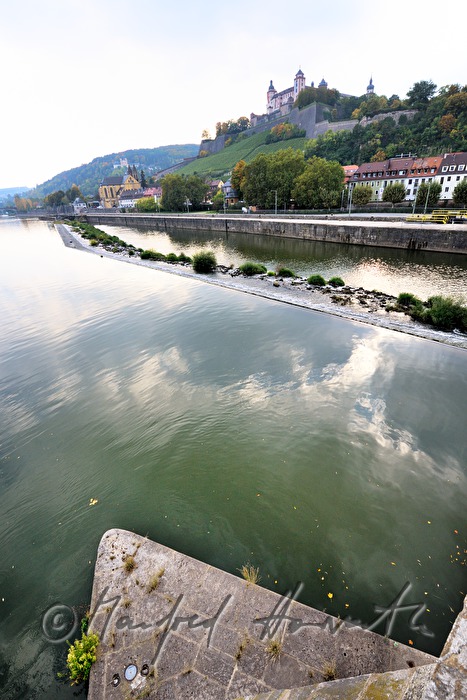 Marienberg Fortress and fundament of the old bridge
