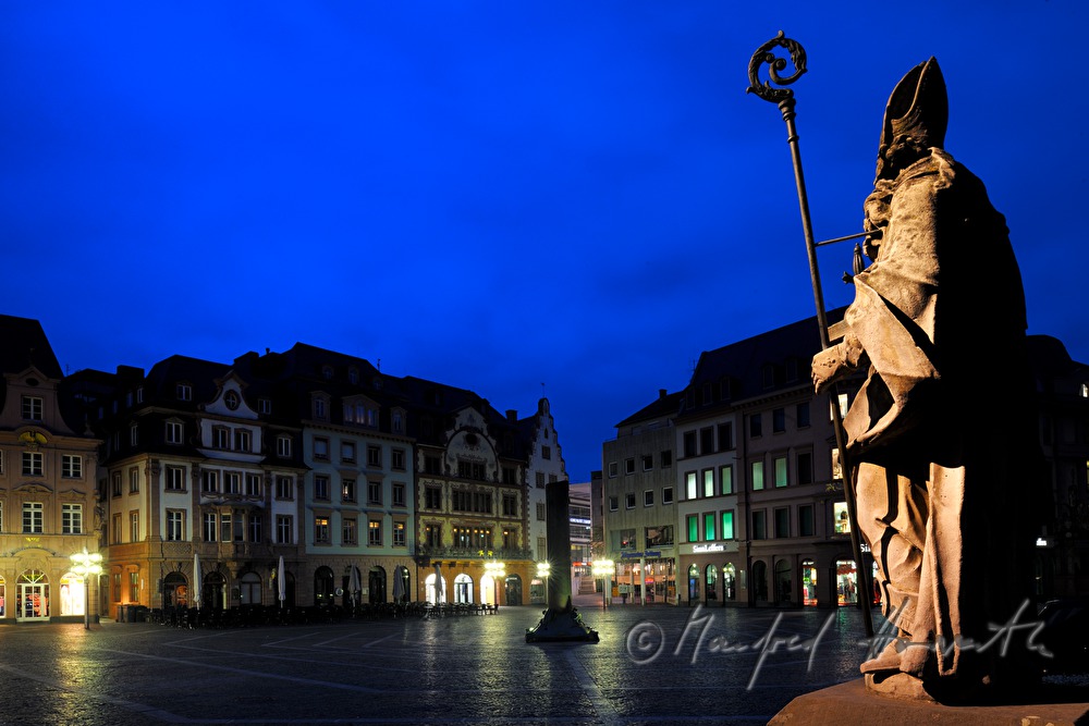 statue of Saint Boniface on the main square