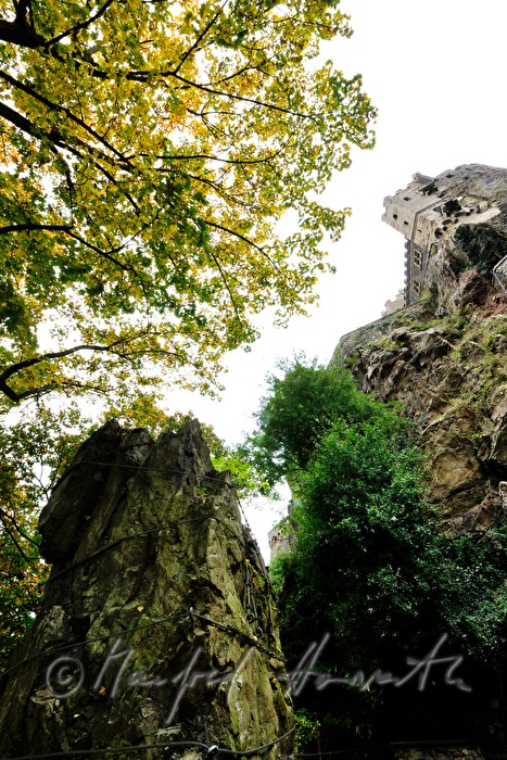 rock and dungeon of Castle Rheinstein