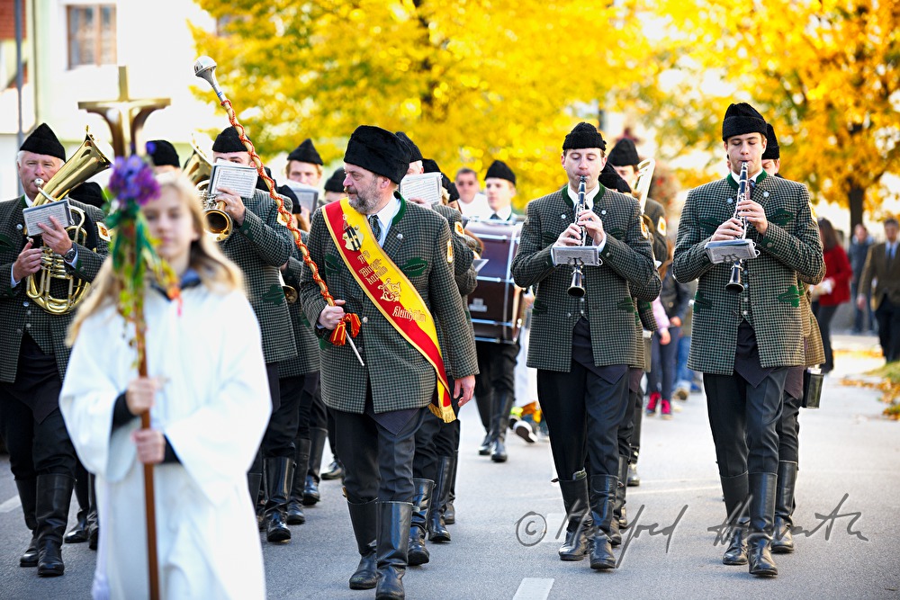 brass band on Thanksgiving Day parading