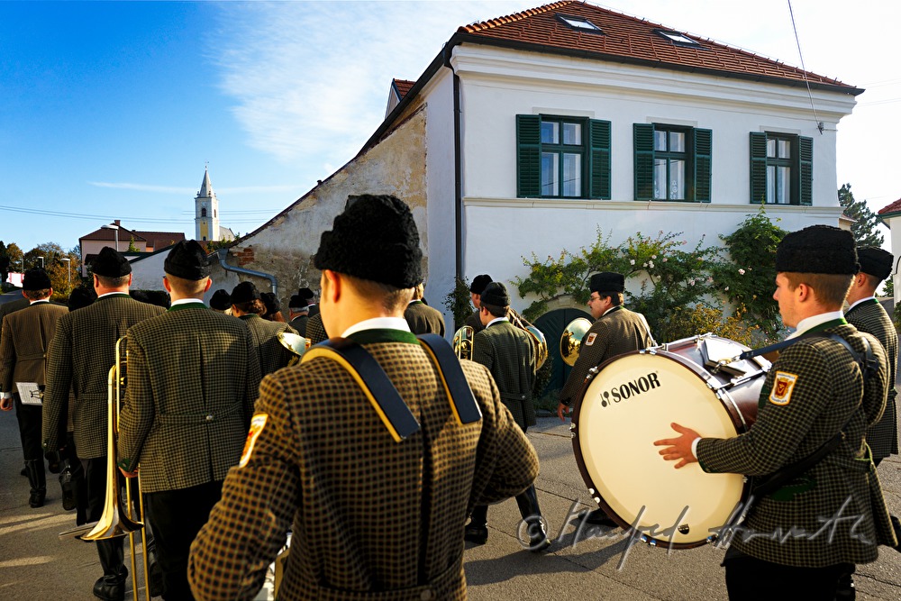 brass band on Thanksgiving Day parading