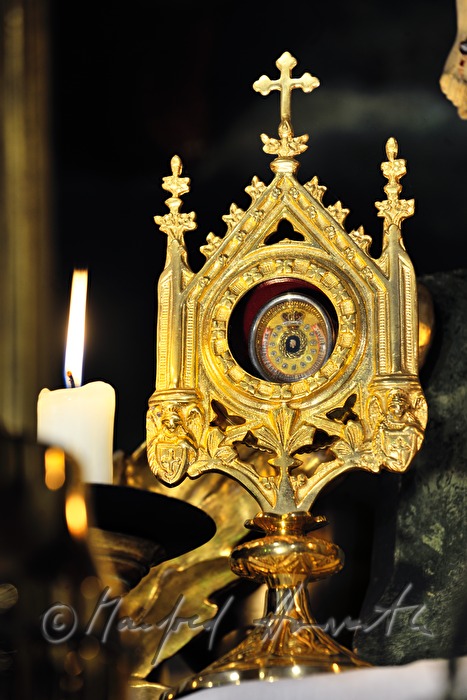 monstarnce on the altar of the church