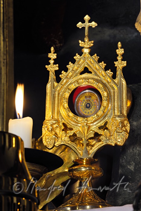 monstarnce on the altar of the church