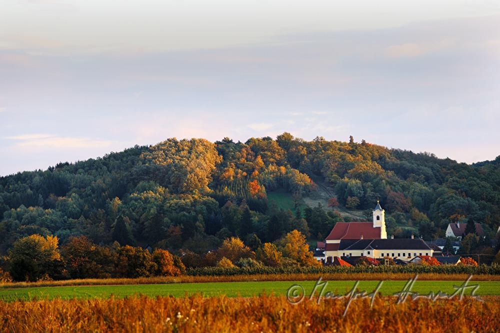 cloister Klostermarienberg and mountains
