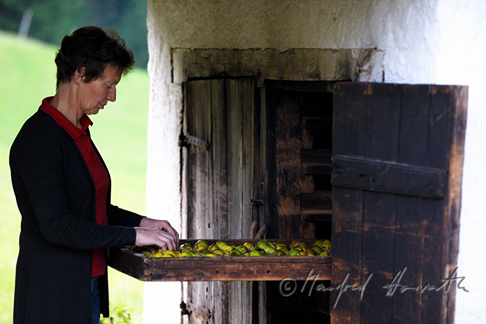 torrefaction of pears in the hut