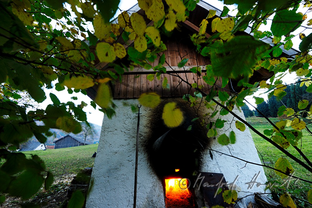 torrefaction of pears in the hut