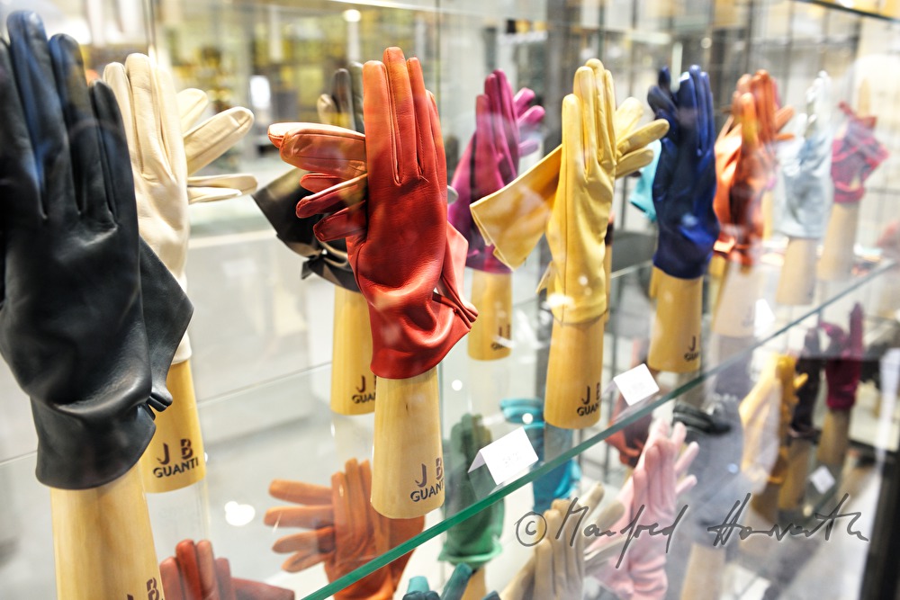 ladies gloves in a shopping window