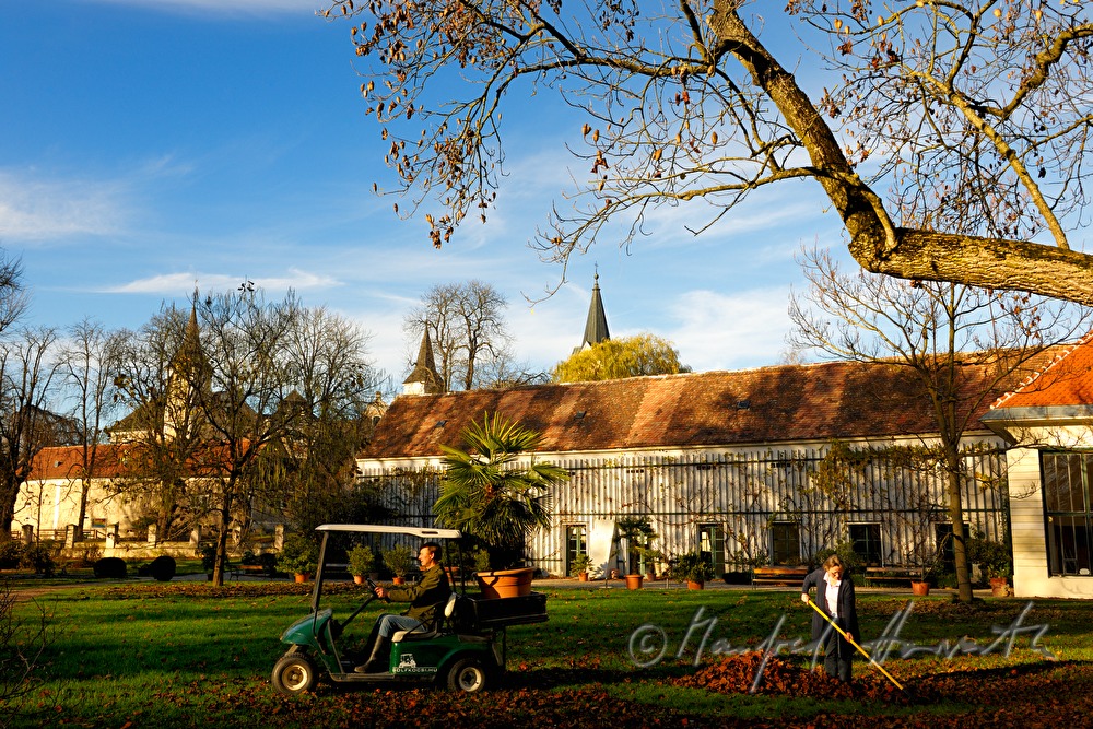 garden workers in the English Garden