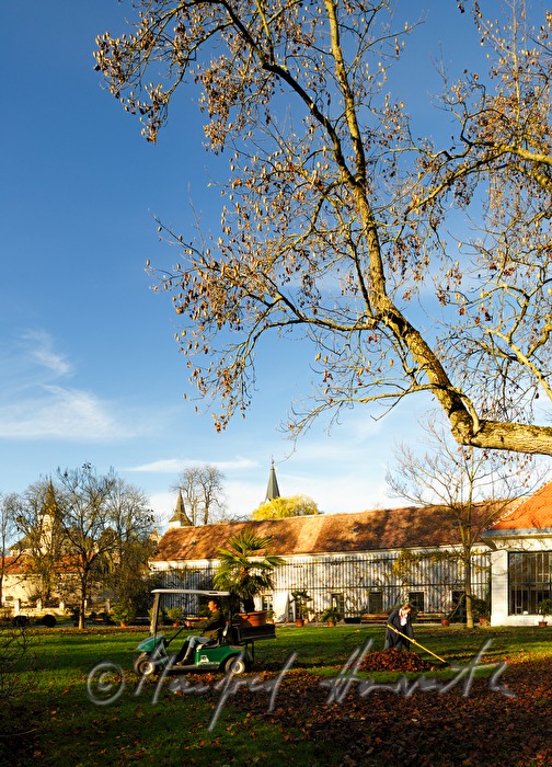 garden workers in the English Garden