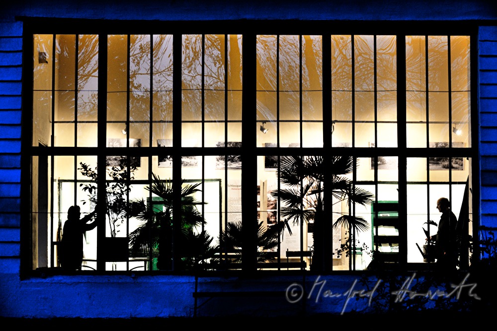 gardeners in the orangery of Schloss Mühlbach