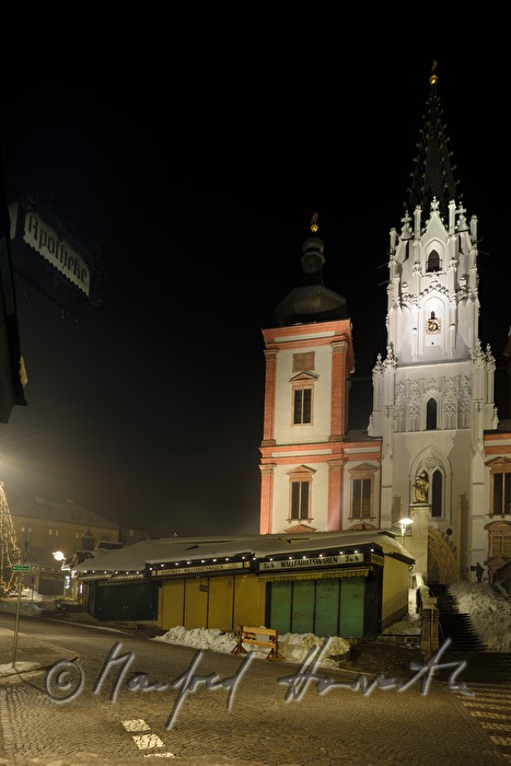 basilica and clouds over the city