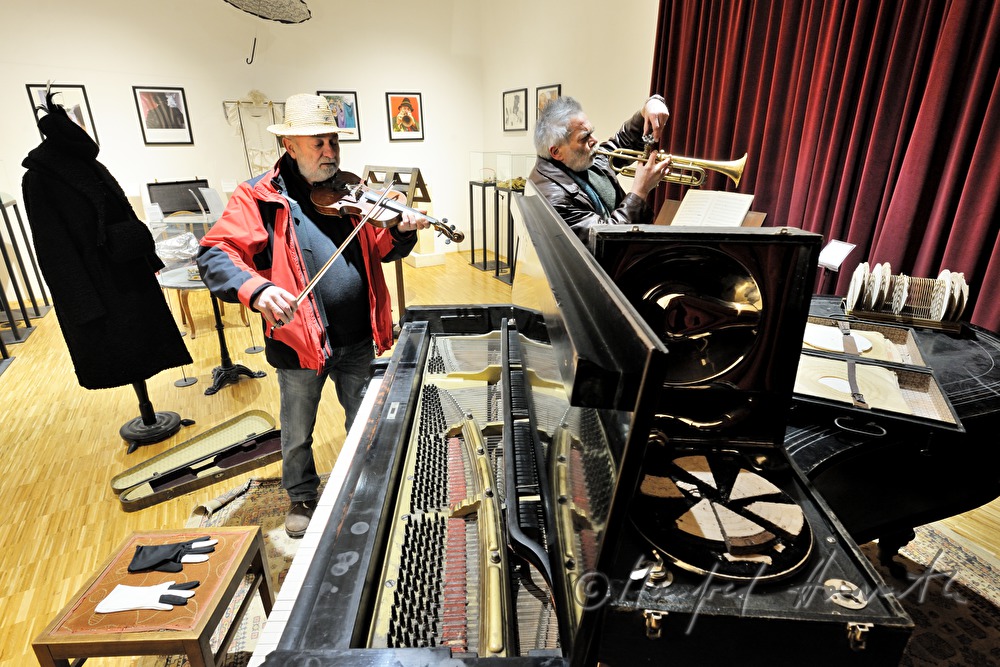 Gottfried Umschaid and Fritz Gall in the museum