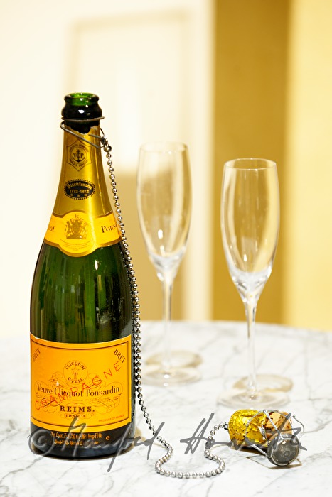 champagne with a safety cork