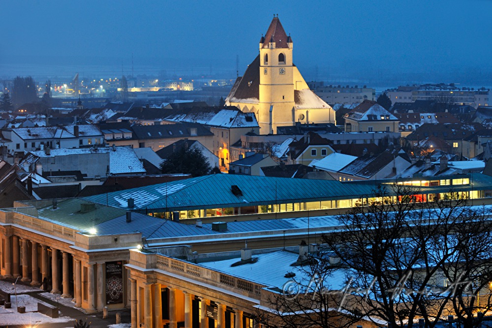 view over the city from the roof of the RAIKA building