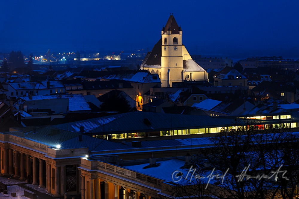 view over the city from the roof of the RAIKA building