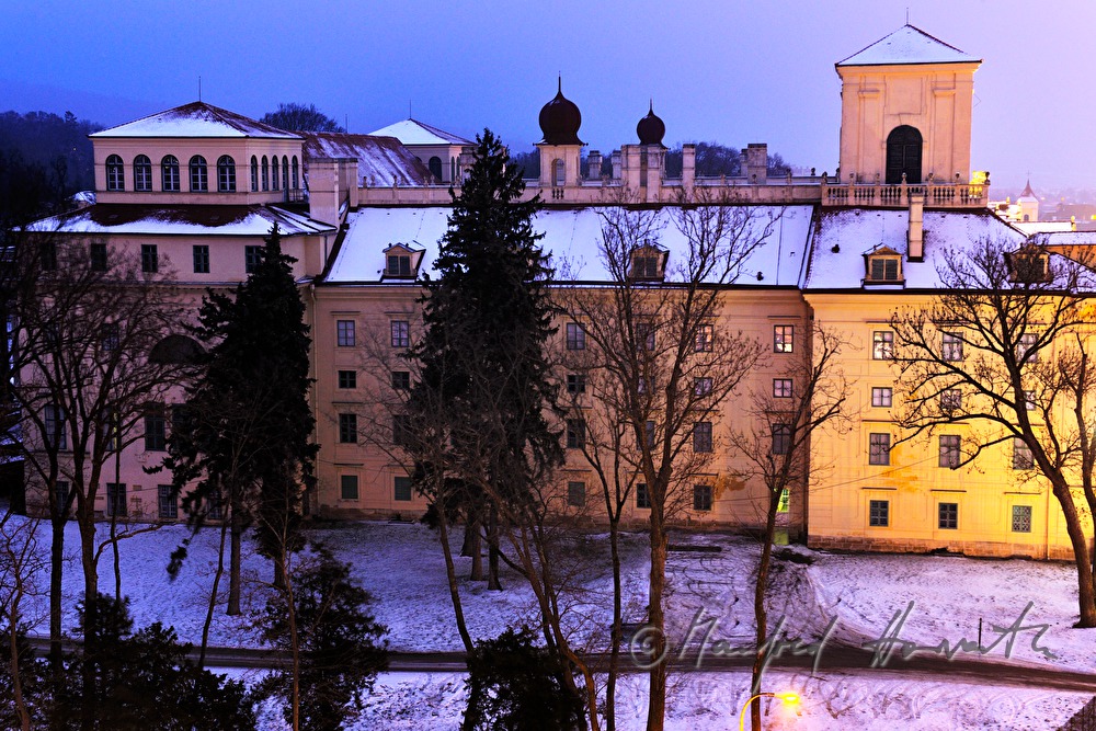 view with park in front of the castle