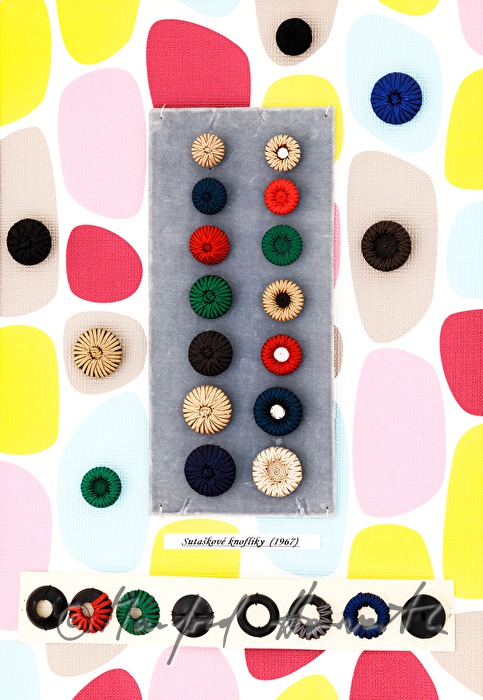 product pallet from 1967 at the yarn button factory Slesinger