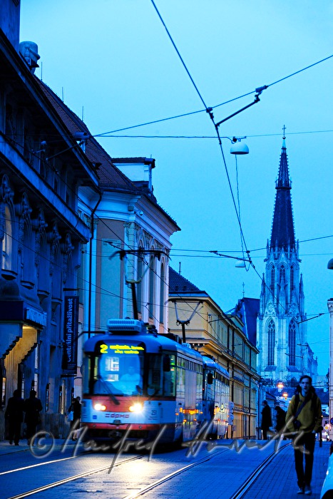 tramway and Saint Wenceslas Cathedral
