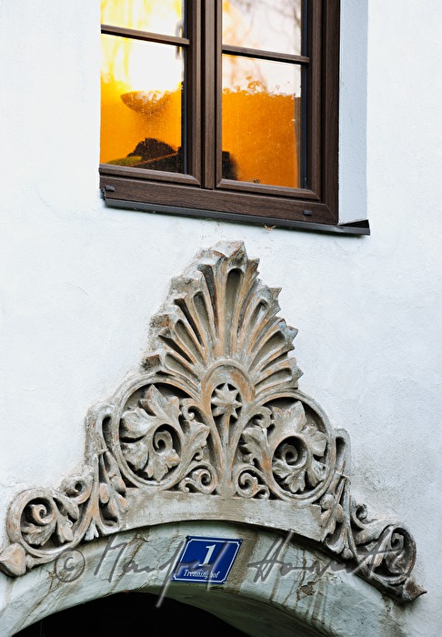 stone moulding over the main entrance