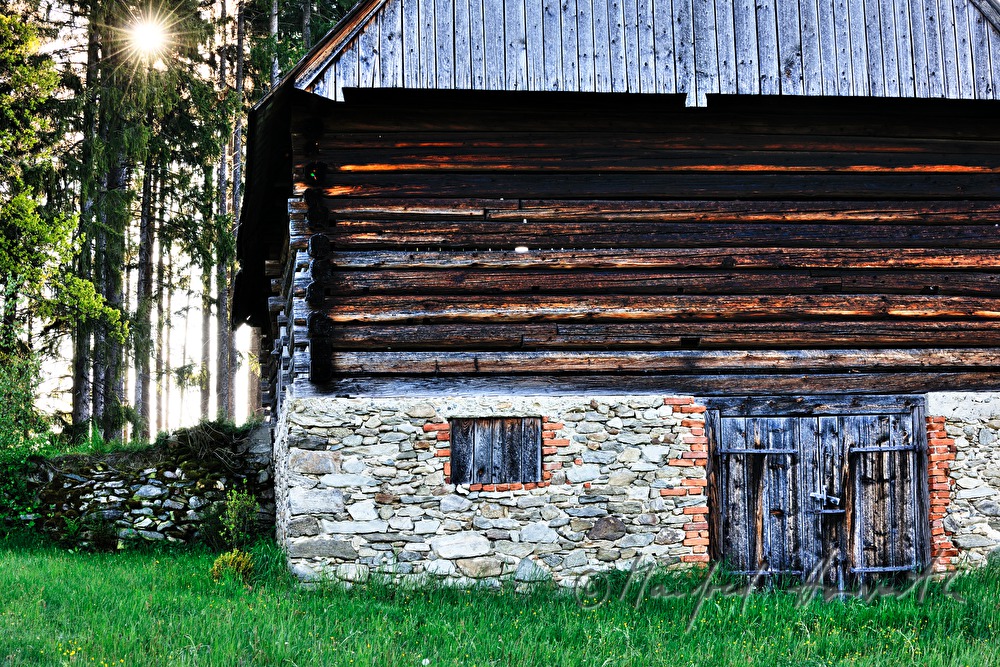 wooden barn made for storing hay