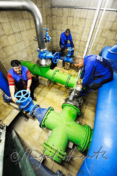 maintenance works of the pipes transporting drinking water