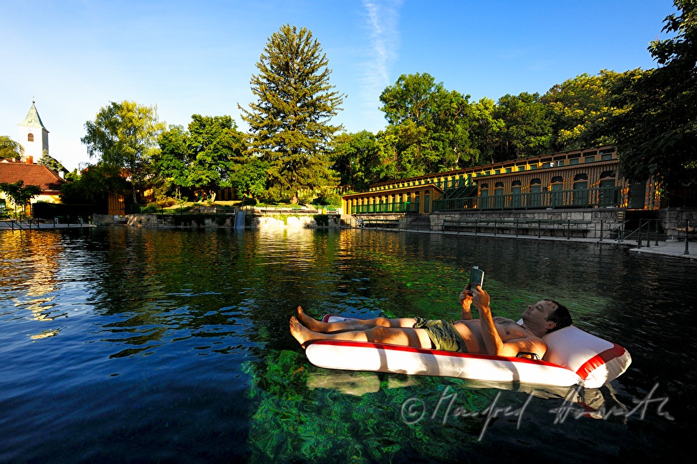 thermal spa with bath house and swimming pool