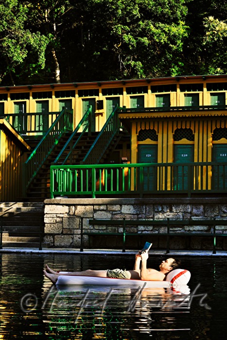 thermal spa with bath house and swimming pool